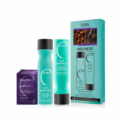 Malibu C Curl Wellness (Kit)* (1 shampoo 266ml, 1 conditioner 266ml, 4 treatments 5g)