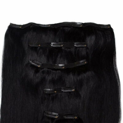 Seamless1 5 Peace Clip In Human Hair Extensions Midnight 21.5 inch