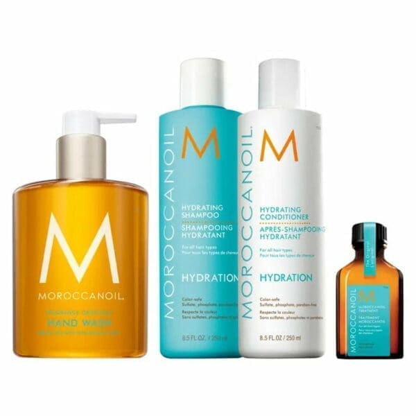 ee9977af-4d76-43e7-9e9c-774d8ab2778c Moroccanoil A Window To Hydration Shampoo 250ml + Conditioner 250ml + Hand Wash 360ml + Treatment 25ml