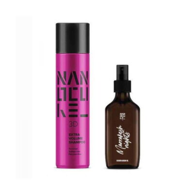 Keratin Nanocure 3D Extra Volume Set Shampoo 500ml & Argan Oil 100ml