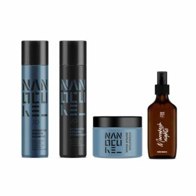 Keratin Nanocure Hydration Set Shampoo 500ml & Conditioner 500ml & Mask 250ml & Argan Oil 100ml