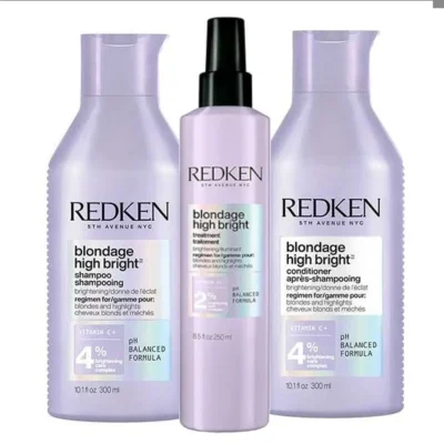 Redken Blondage High Bright Trio Set Shampoo 300ml + Conditioner 300ml + Treatment 250ml