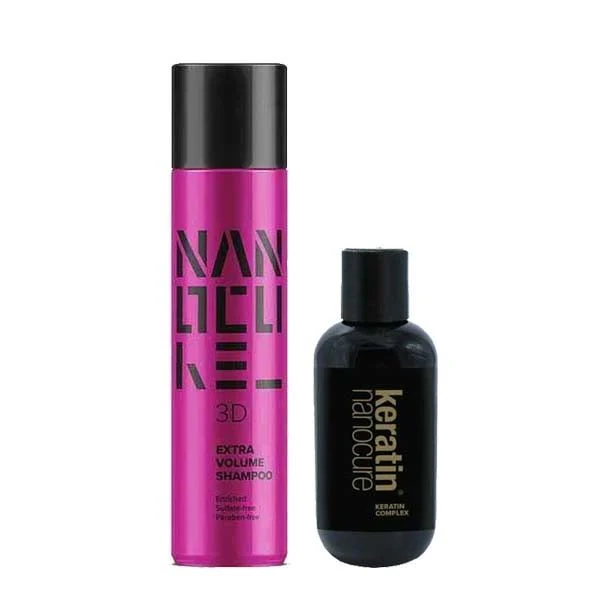 Keratin Nanocure 3D Extra Volume Set Treatment 150ml & Shampoo 500ml