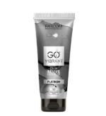 a gray and white hair mask