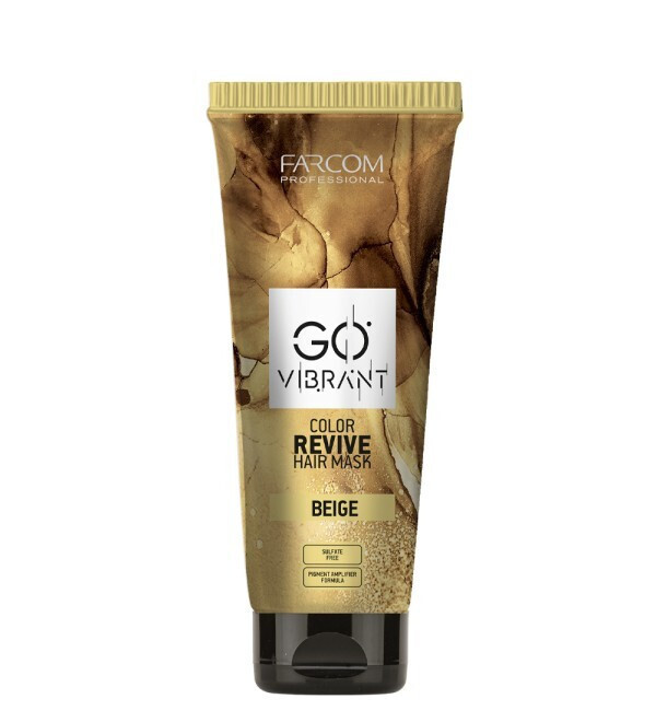 a brown and gold hair mask
