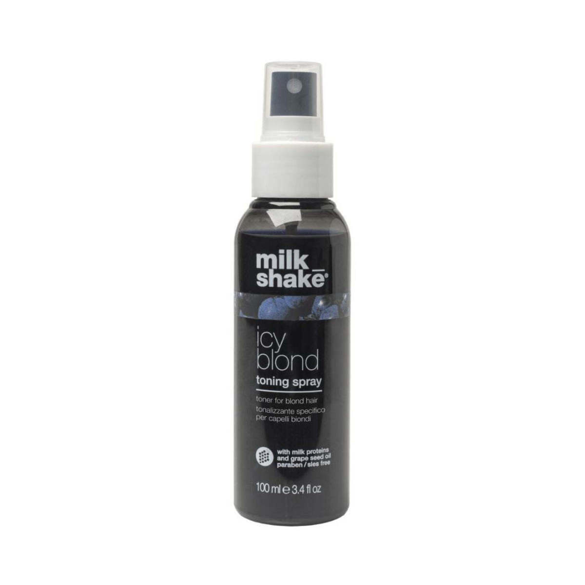 a black bottle of hair toner