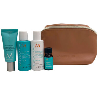 Moroccanoil Repair Travel Set (Shampoo 70ml, Conditioner 70ml, Hand Cream 40ml, Oil Treatment 10ml)