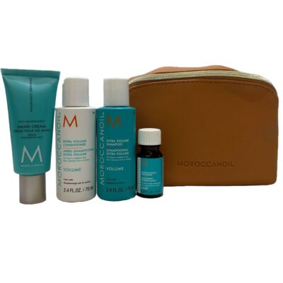 Moroccanoil Volume Travel Set (Shampoo 70ml, Conditioner 70ml, Hand Cream 40ml, Oil Treatment Light 10ml)
